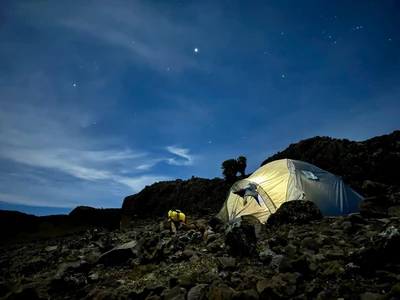 Mount Kenya Majestic Expeditions at camp.