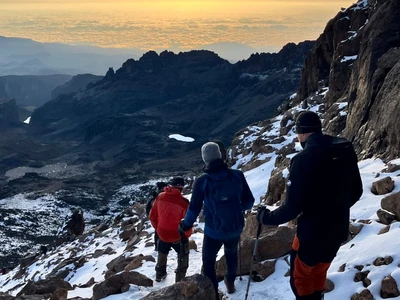 Mount Kenya Majestic Expeditions near the summit.