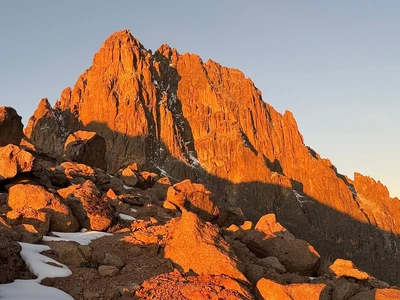 climbing mount kenya 5 days via sirimon chogoria route — the Sirimon Route on the trail.