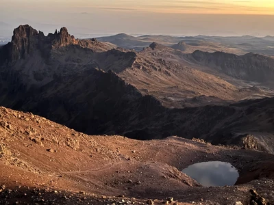 Mount Kenya Majestic Expeditions on the ascent.