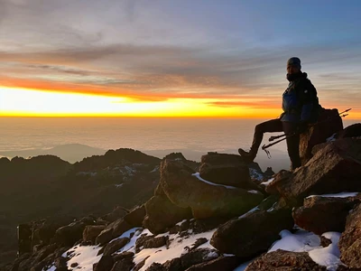 Mount Kenya Majestic Expeditions on the trail.