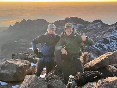 Mount Kenya Majestic Expeditions on the ascent.