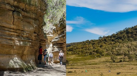 Tourists exploring hell’s Gate Gorge and enjoying Hell’s Gate cycle safari on another image